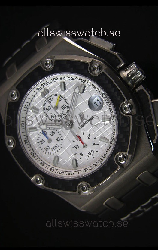 IMG_9085 Audemars Piguet Royal Oak Offshore Juan Pablo Montoya 3120 Movement White Dial - 1:1 Mirror Replica 2