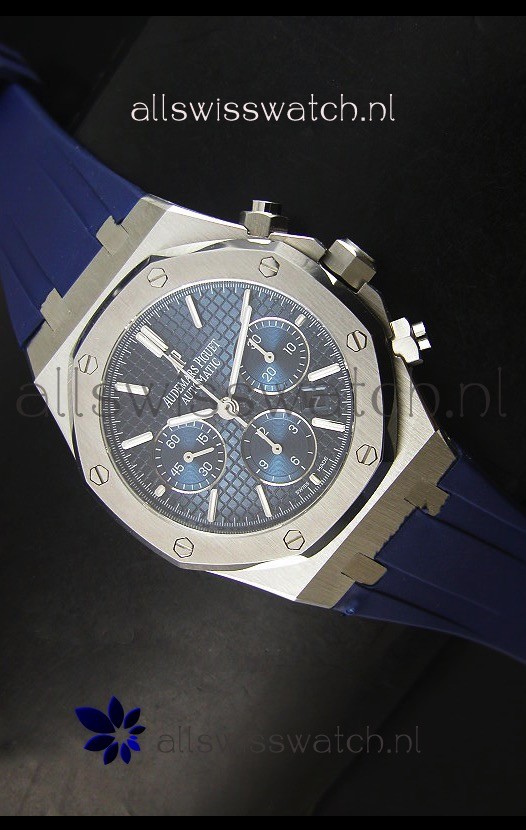 IMG_9085 Audemars Piguet Royal Oak Chronograph in Stainless Steel Case Blue Dial Replica 2