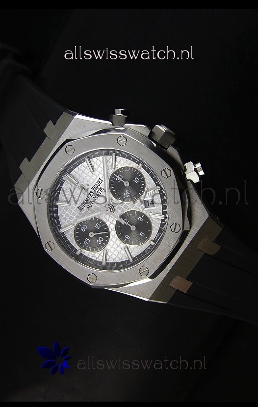 IMG_9085 Audemars Piguet Royal Oak Chronograph in Stainless Steel Case White Dial Replica 2