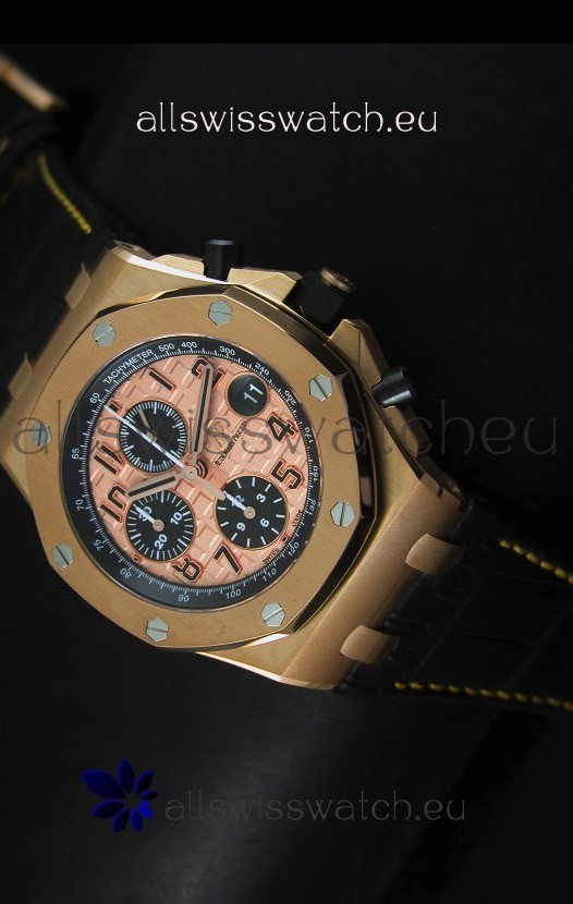 Audemars Piguet Royal Oak Offshore THEMES Pink Gold Casing  Replica 2