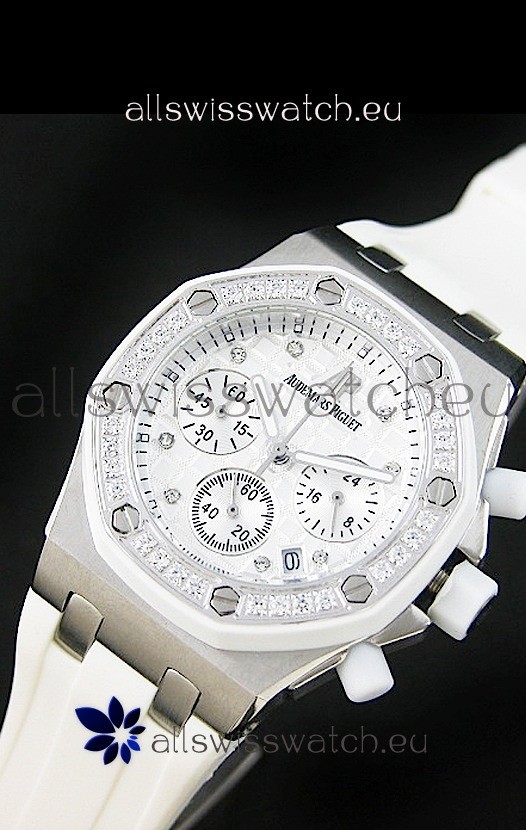 Audemars Piguet Royal Oak Offshore Lady Alinghi in White Checkered Dial Replica 2