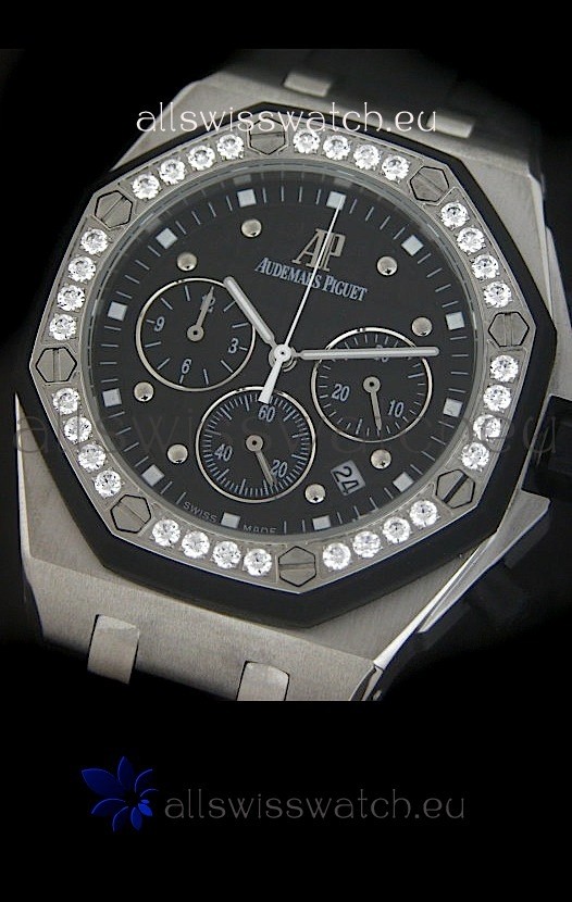 IMG_9085 Audemars Piguet Royal Oak Offshore Lady Alinghi in Black Dial Replica 2