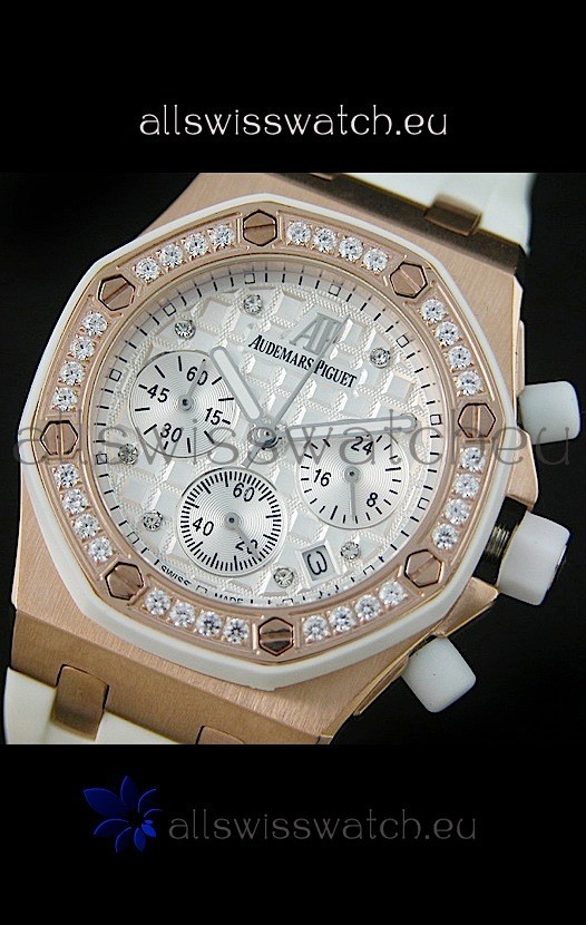 IMG_9085 Audemars Piguet Royal Oak Offshore Lady Alinghi in White Checkered Dial Replica 2