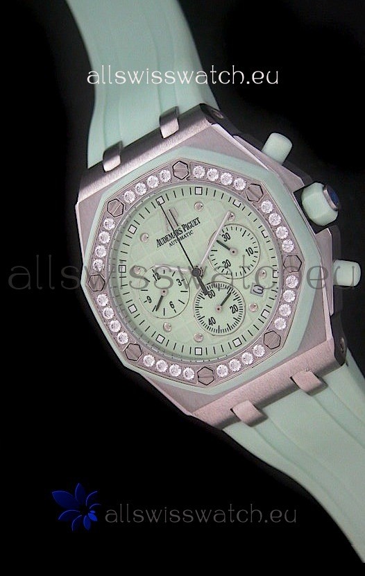 IMG_9085 Audemars Piguet Royal Oak Offshore Lady Alinghi in Light Green Dial Replica 2