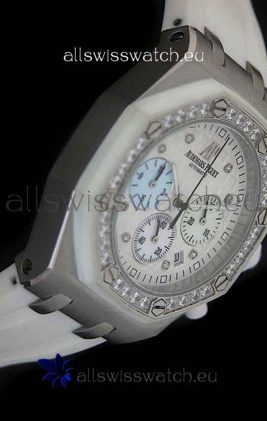 IMG_9085 Audemars Piguet Royal Oak Offshore Lady Alinghi in White Dial Replica 2