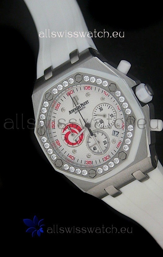 IMG_9085 Audemars Piguet Royal Oak Offshore Lady Alinghi in White Dial Replica 2