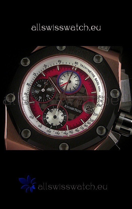 IMG_9085 Audemars Piguet Royal Oak Offshore Rubens Barrichello Pink Gold - Secs hand 12 O clock Replica 2