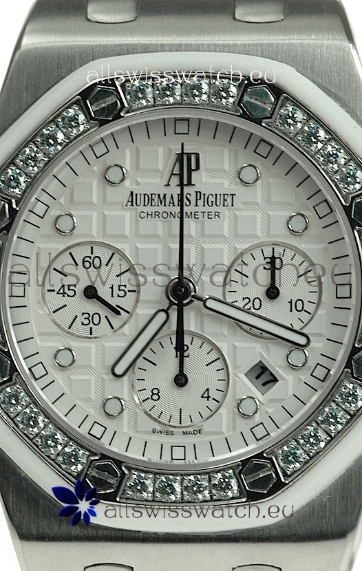 IMG_9085 Audemars Piguet Royal Oak Offshore Lady Alinghi Limited Edition Diamond in White Dial Replica 2