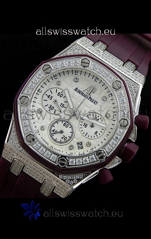 IMG_9085 Audemars Piguet Royal Oak Ladies Alinghi Limited Edition in Diamond Bezel Replica 2
