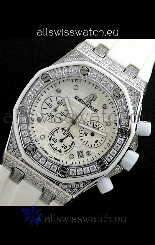 IMG_9085 Audemars Piguet Royal Oak Ladies Alinghi Limited Edition in White Replica 2
