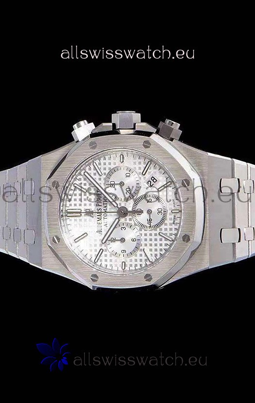 IMG_9085 Audemars Piguet Royal Oak Chronograph White Dial 904L Steel 1:1 Mirror Replica 2