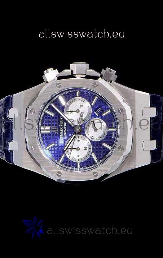 IMG_9085 Audemars Piguet Royal Oak Chronograph Blue Dial 904L Steel 1:1 Mirror Replica 2