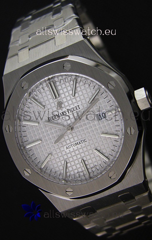 IMG_9085 Audemars Piguet Royal Oak 41MM Silver Dial Steel Strap - 1:1 Mirror Ultimate Edition Replica 2