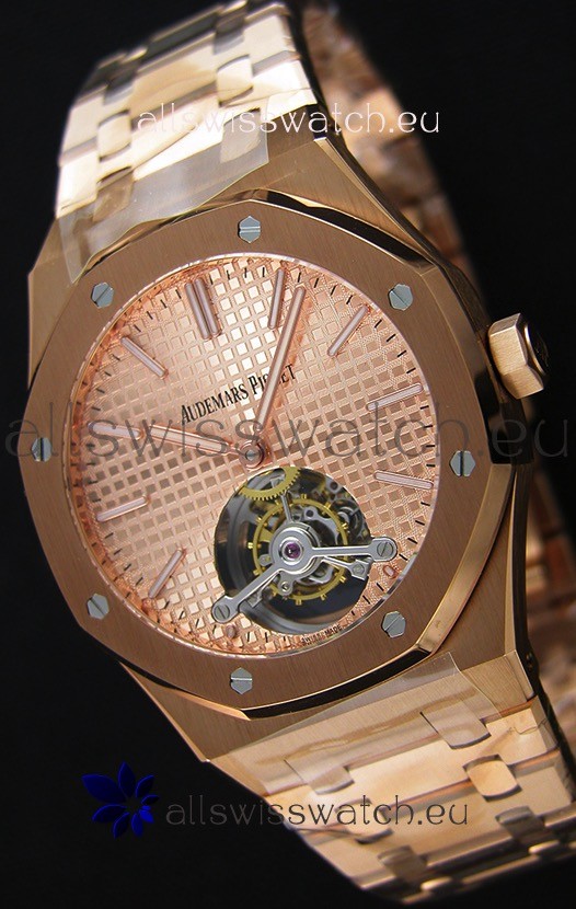IMG_9085 Audemars Piguet Royal Oak Tourbillon 41mm Extra-Thin Pink Gold Dial Replica 2