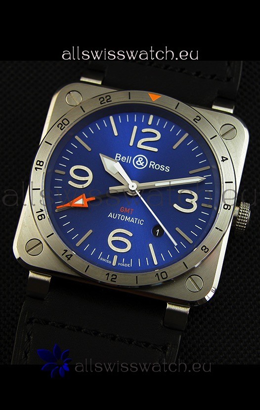 IMG_9085 Bell & Ross BR03-93 GMT SteelBlue Dial 1:1 Edition 42MM Replica 2