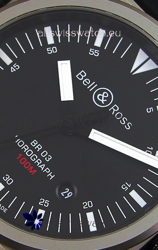 IMG_9085 Bell & Ross BR03-92 Horograph Black Dial Leather Strap 1:1 Mirror Replica 2