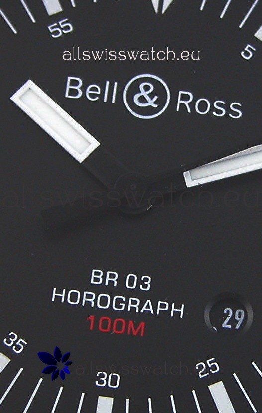 Bell & Ross BR03-92 Horograph Black Dial Rubber Strap 1:1 Mirror Replica 2