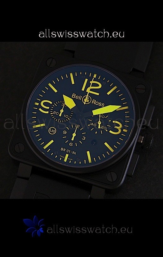 IMG_9085 Bell and Ross BR01-94 7750 in Yellow Markings Replica 2