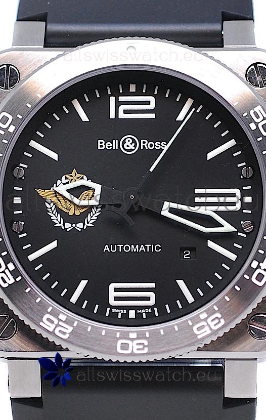 IMG_9085 Bell and Ross BR 03 Type Aviation Brushed Steel Automatic Replica 2