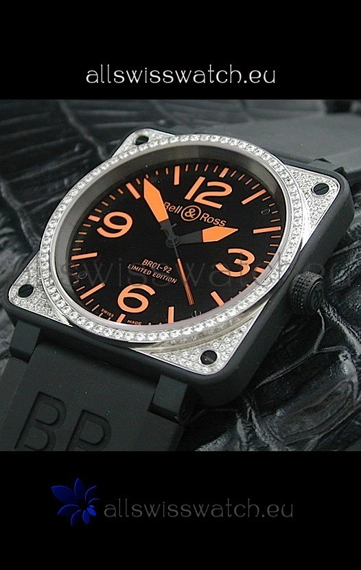 IMG_9085 Bell and Ross BR01 92 with Diamonds Bezel Replica 2