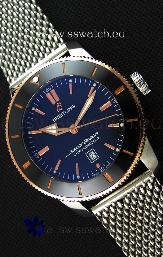 IMG_9085 Breitling SuperOcean Heritage II B20 44MM Black Dial Two Tone Bezel 1:1 Mirror Replica 2