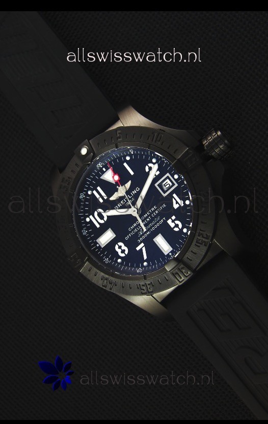IMG_9085 Breitling Avenger Blacksteel DLC Coatedin Black Dial Replica 2