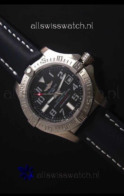 IMG_9085 Breitling Avenger II Seawolf Black Dial 45MM - 1:1 Mirror Replica 2