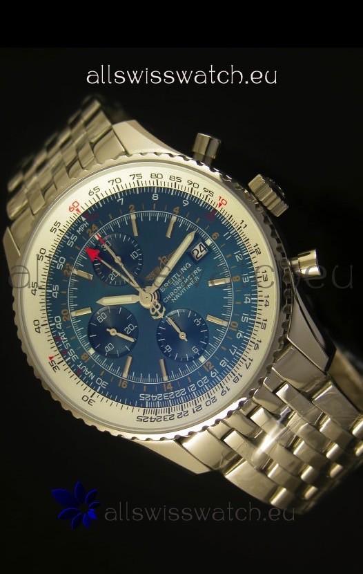 IMG_9085 Breitling Navitimer World GMT - 1:1 Mirror Ultimate Edition Blue Dial Replica 2