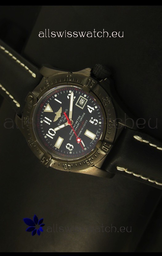 IMG_9085 Breitling Seawolf PVD Coated in Black Strap Replica 2