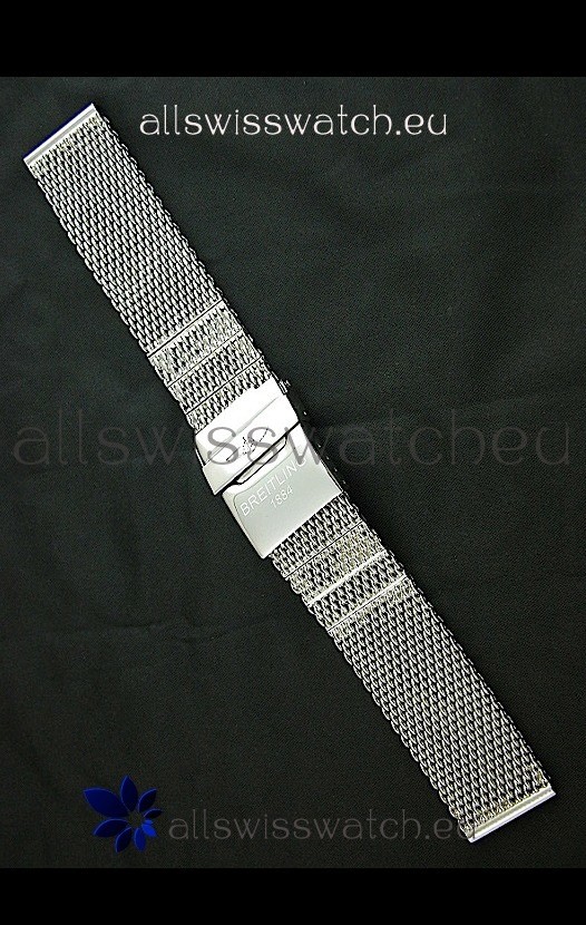 IMG_9085 Breitling 440 Solid Stainless Steel Polished Strap with Breitling Double Fliplock Clasp Replica 2