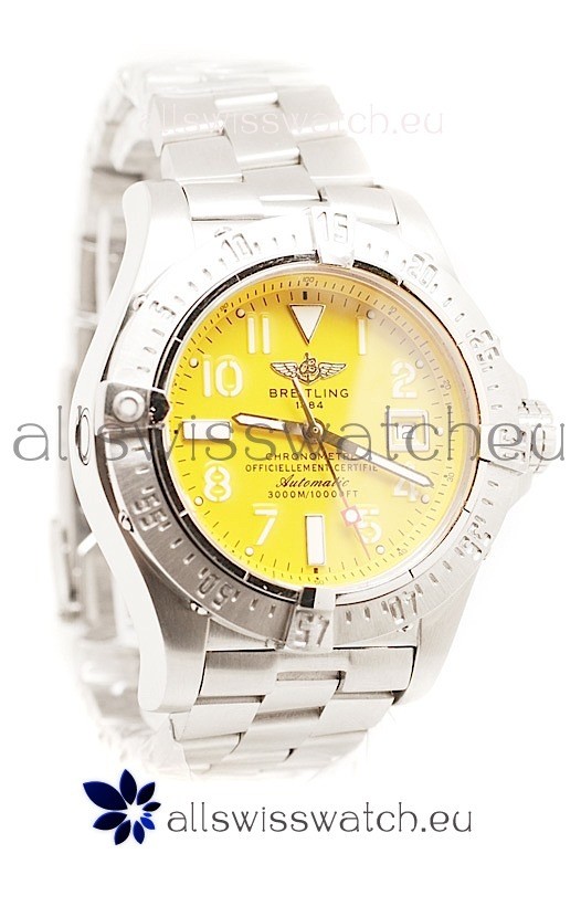 IMG_9085 Breitling Chronograph Chronometrein Yellow Dial Replica 2