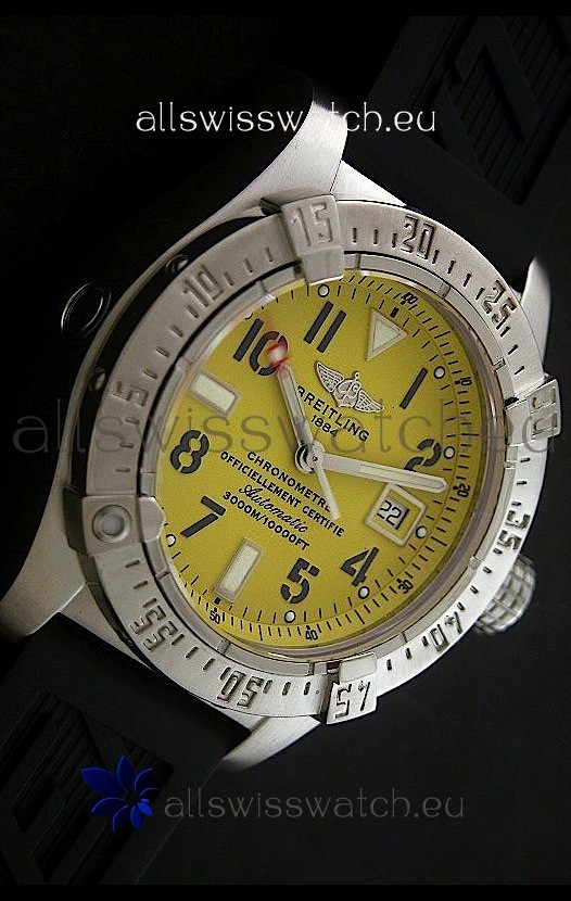 IMG_9085 Breitling Avenger Seawolfin Yellow Dial Replica 2