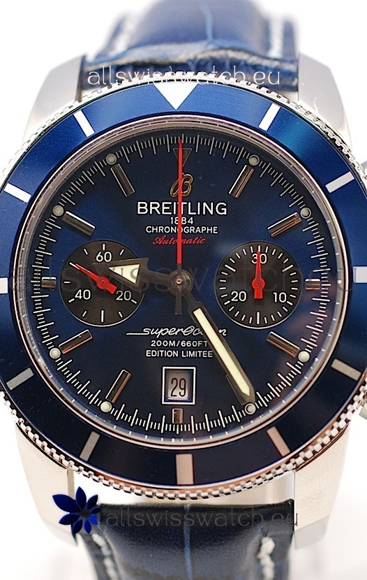 IMG_9085 Breiting Superocean 1884 Chronograph in Blue Replica 2