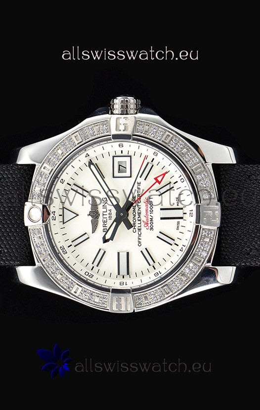 IMG_9085 Breitling Avenger II Steel GMT 1:1 Ultimate Edition - White Dial Replica 2