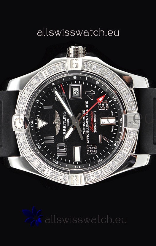 IMG_9085 Breitling Avenger Steel GMT 1:1 Ultimate Edition - Black Dial Replica 2