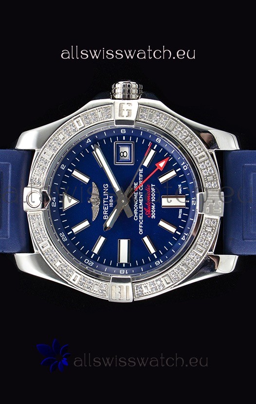 IMG_9085 Breitling Avenger II Steel GMT 1:1 Ultimate Edition - Blue Dial Replica 2