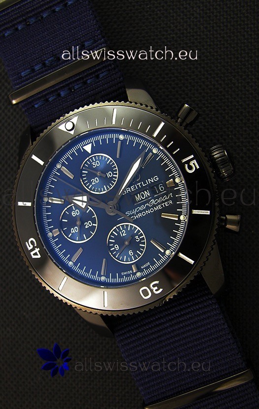 IMG_9085 Breitling Superocean Heritage II Outerknown Blacksteel NATO Strap 1:1 Mirror Replica 2