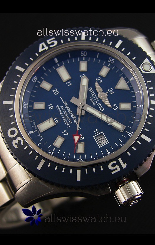 IMG_9085 Breitling SuperOcean 44 Special Steel - Mariner Bluewith Steel Strap Replica 2