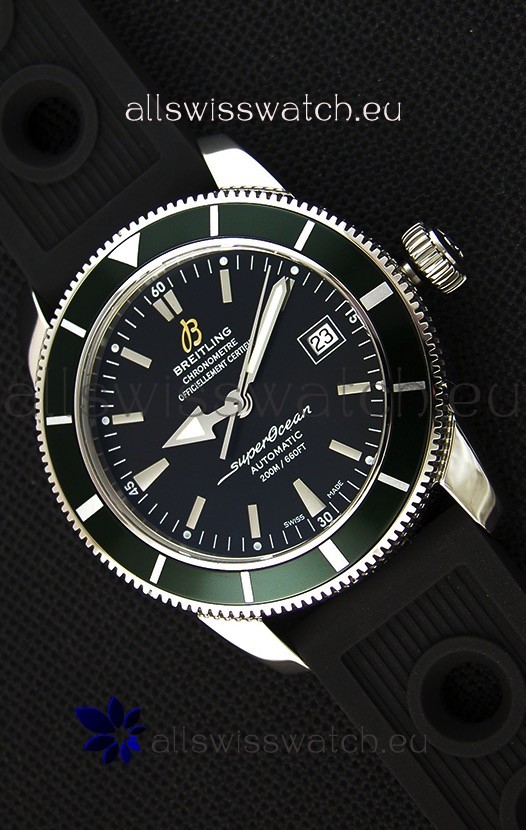 IMG_9085 Breitling SuperOcean Heritage II B20 42MM Black Dial Green Bezel- 1:1 Mirror Edition Replica 2