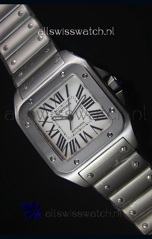 IMG_9085 Cartier Santos 100 42MM Casing with Movement Replica 2