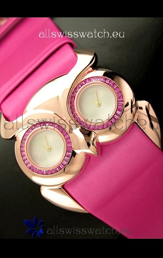 IMG_9085 Chopard Animal World Ladies Owl in Pink Strap Replica 2