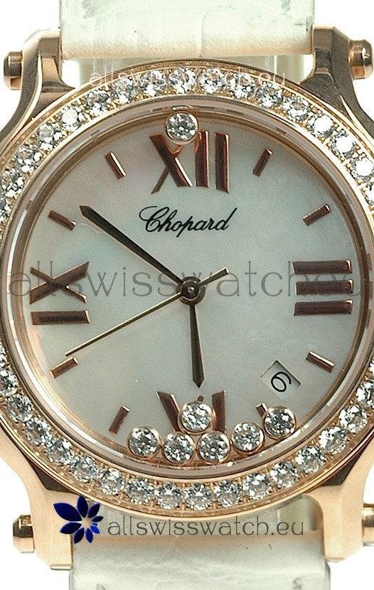 IMG_9085 Chopard Happy Sport Ladies Gold in Diamond Bezel Replica 2