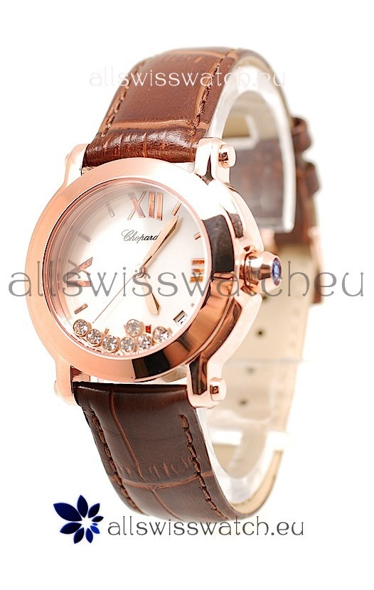 Chopard Happy Sport Ladies in White Dial Replica 2