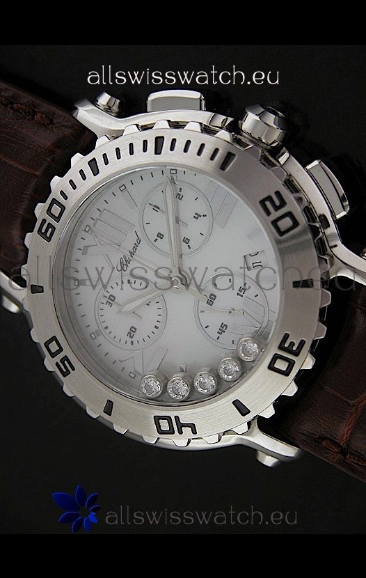 IMG_9085 Chopard Happy Sportin Brown Strap Replica 2