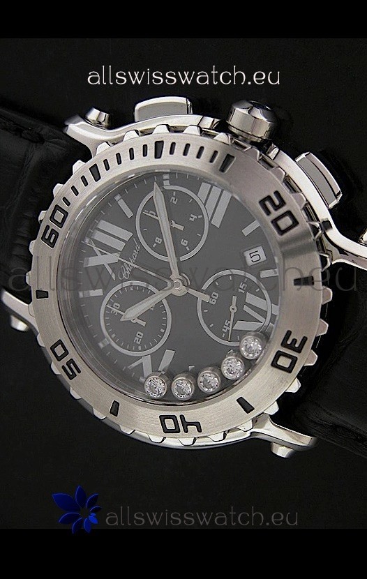 Chopard Happy Sportin Black Strap Replica 2