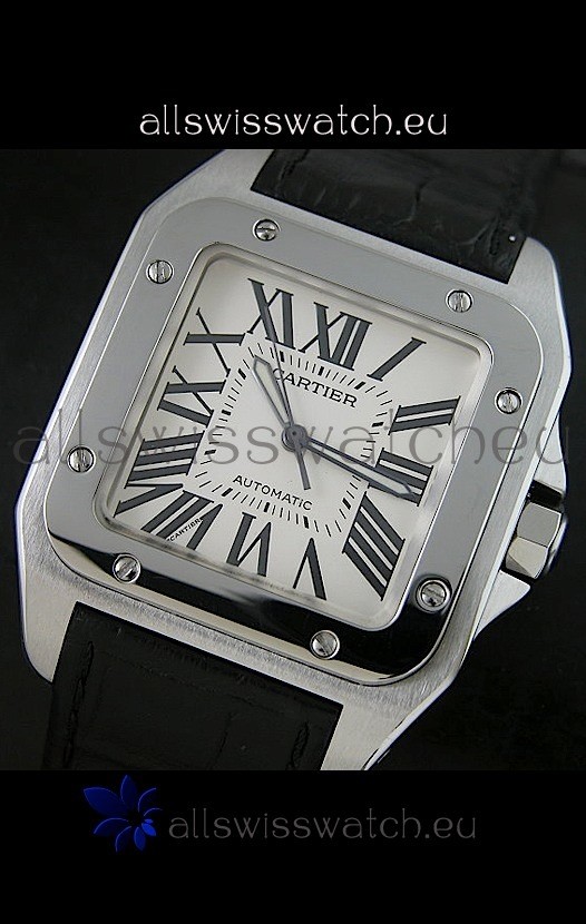 IMG_9085 Cartier Santos 100 Automatic - 1:1 Mirror Replica 2
