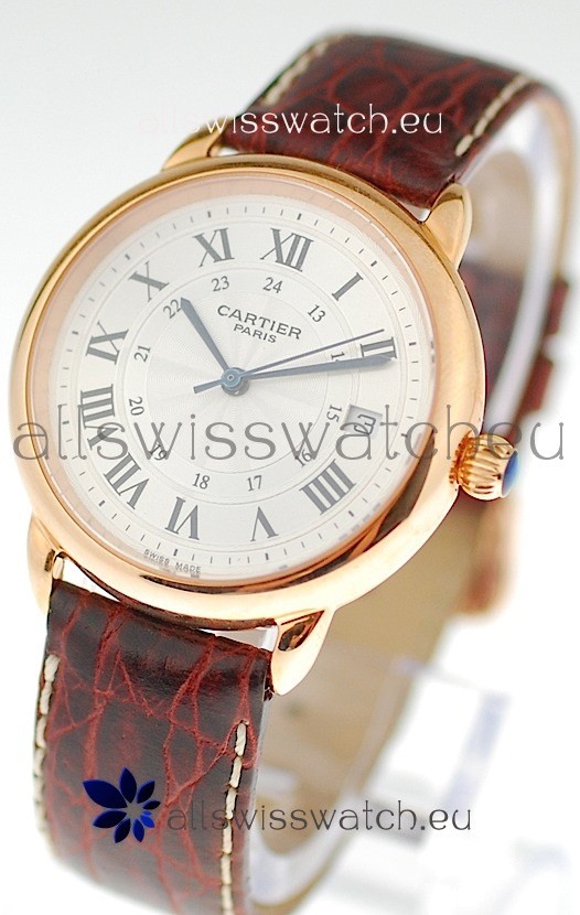 IMG_9085 Ronde De Cartier Louis Pink Gold Replica 2