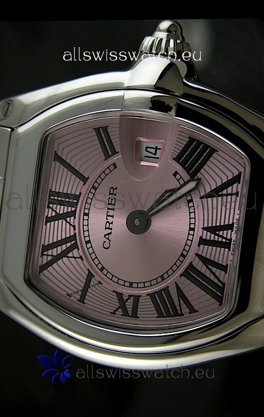IMG_9085 Cartier Roadster Ladies - 1:1 Mirror in Pink Dial Replica 2