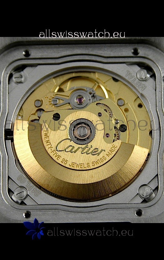 IMG_9085 Cartier Santos Automatic in Brown Strap Replica 2