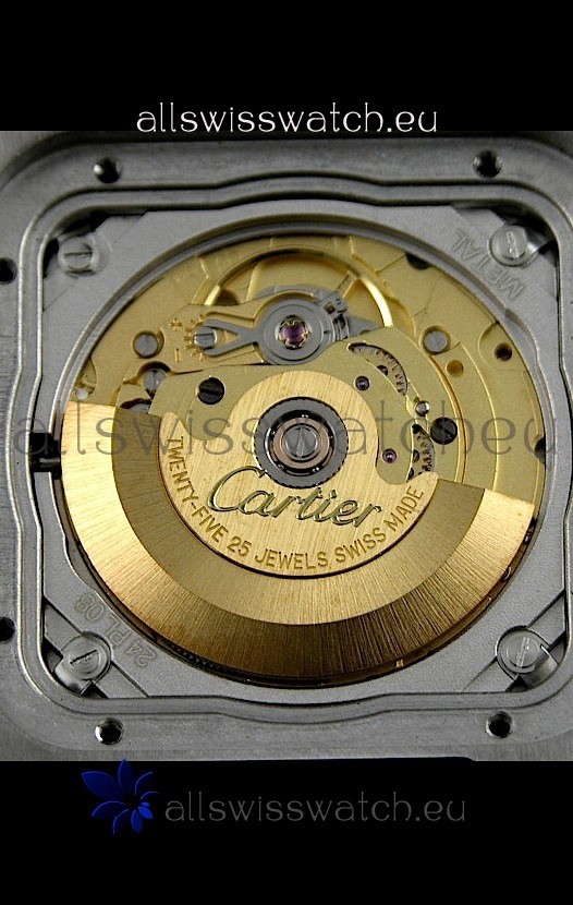 IMG_9085 Cartier Santos Automatic in White Dial Replica 2